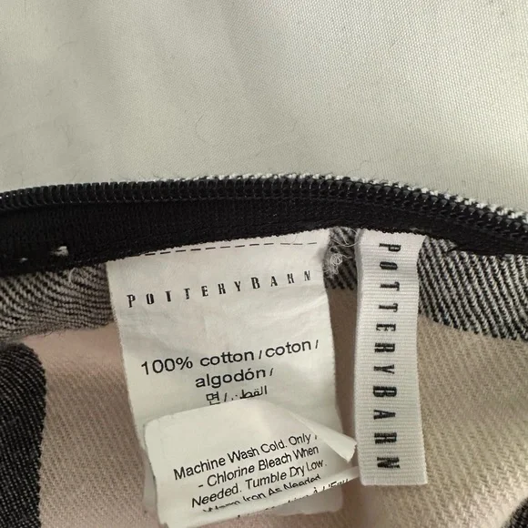 Pottery Barn Black and White Checkered Accent Pillows - Picture 3 of 8